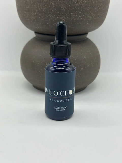Five O'Clock Sage Wood Beard Oil – Organic Herb Infused Grooming | Made in USA Five O' Clock Co. 