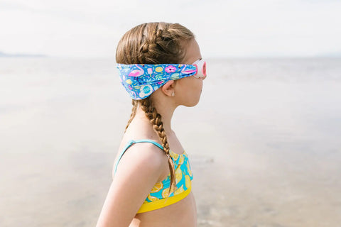 Flamingo Pop Print Swim Goggles With Tangle-Free Strap – Anti-Fog, Shatter Resistant Lenses | Assembled In USA Splash Place  Swim Goggles