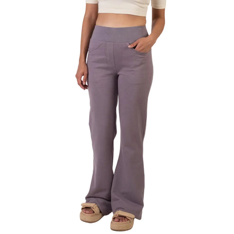 Organic Cotton Flare Saratoga Pants – Lightweight French Terry Comfort | Made in USA Spiritex | Sustainable Apparel  Women's Pants & Shorts