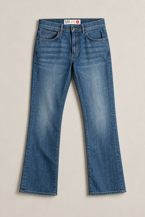 Slim Boot Cut Medium Wash Jeans – Classic 5-Pocket Design | Made in USA Marc Nelson  Denim Jeans