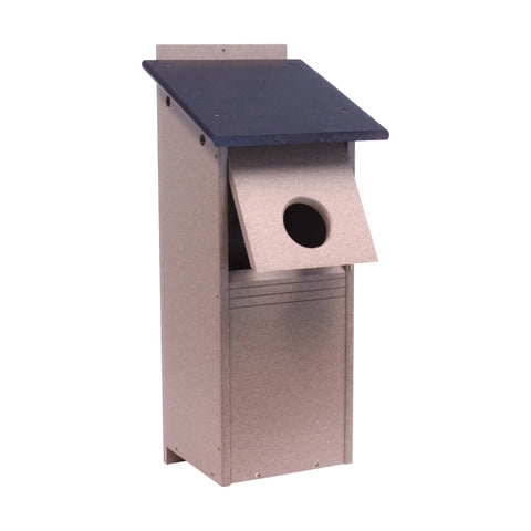 Flicker Birdhouse Nesting Box 8x8x24 Inch – Eco-Friendly Poly Lumber with Ventilation | Made in USA Amish Toy Box 
