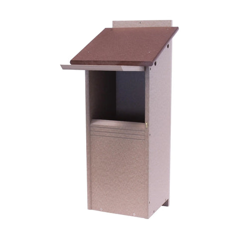 Flicker Birdhouse Nesting Box 8x8x24 Inch – Eco-Friendly Poly Lumber with Ventilation | Made in USA Amish Toy Box 