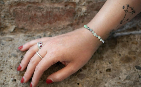 Fluorite Gemstone Bracelet – Adjustable Purple Green Pink Stones | Handcrafted in USA Michelle Marie Boutique  Bracelets