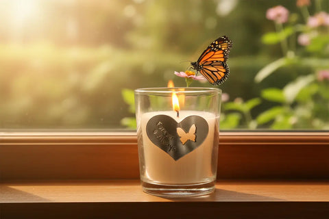 Forever Treasured Memorial Soy Candle – Unscented Tribute Candle | Made in USA Whitney Howard Designs  Candles