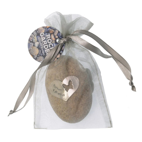 Forever & Always Memorial Stone – Handcrafted Memorial Gift With Butterfly Emblem | Made in USA Whitney Howard Designs  Rock Garden
