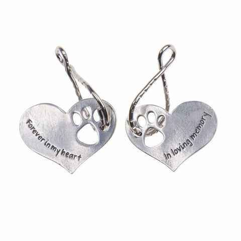 Forever in My Heart Pet Memorial Key Ring – Handcrafted Heart-Shaped Paw Print Keepsake | Made in USA Whitney Howard Designs  Blessing Ring