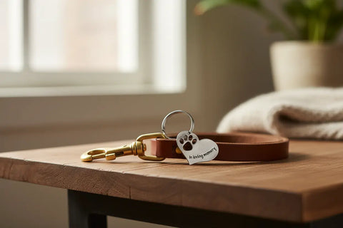 Forever in My Heart Pet Memorial Key Ring – Handcrafted Heart-Shaped Paw Print Keepsake | Made in USA Whitney Howard Designs  Blessing Ring