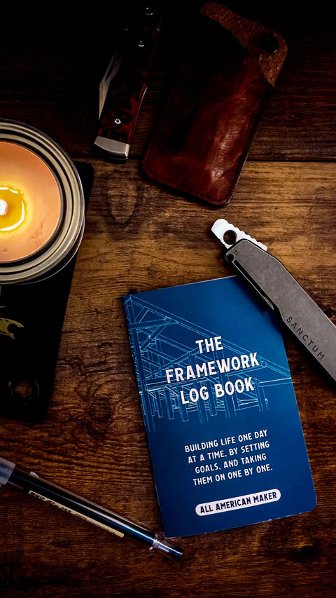 Framework Log Book 2 Pack – Daily Productivity Planner Journal for Goal Setting | Made in USA All American Maker 