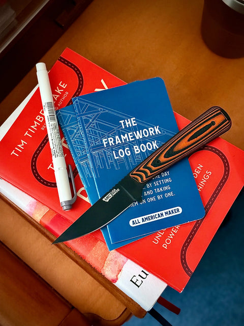 Framework Log Book 2 Pack – Daily Productivity Planner Journal for Goal Setting | Made in USA All American Maker 