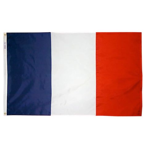 France National Flag 3x5 ft – Outdoor UV-Resistant Nylon | Made in USA Freedom Flag and Pole 