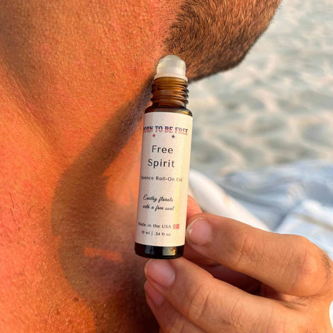 Free Spirit Essence Roll-On Oil 10ml – Unisex Organic Avocado Oil Blend with Patchouli Lavender | Made in USA Born to be Free  Essence Roll-On Oil