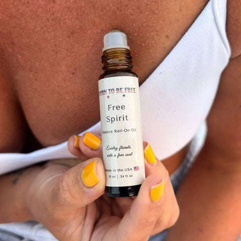 Free Spirit Essence Roll-On Oil 10ml – Unisex Organic Avocado Oil Blend with Patchouli Lavender | Made in USA Born to be Free  Essence Roll-On Oil