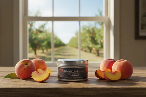 Fresh Peach - Soy Tin Collection MorninWood Candles  Candles