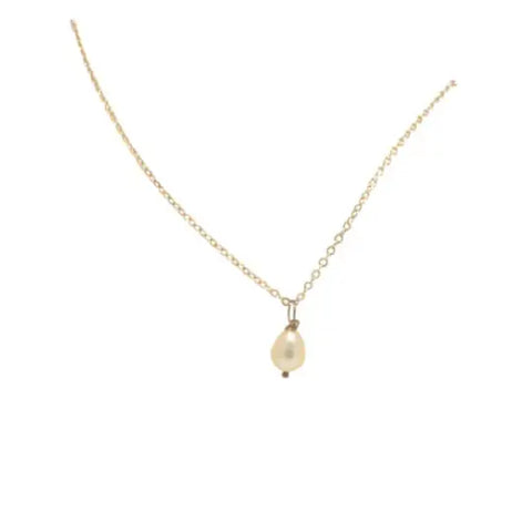 Freshwater Pearl Pendant Necklace 16-18 Inch Sterling Silver Chain – Elegant Gift Boxed | Made in USA Michelle Marie Boutique  Necklace