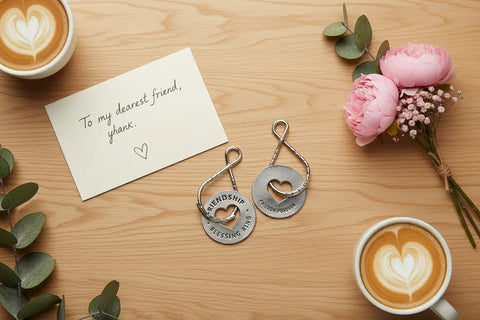 Friendship Blessing Ring Charm – Recycled Pewter Token | Made in USA Whitney Howard Designs  Blessing Ring