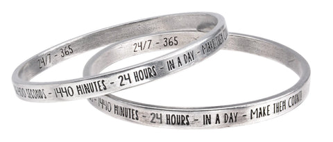 Full Circle Inspirational Pewter Bangle Bracelet – Recycled Material – Whitney Howard Designs | Made in USA Whitney Howard Designs  Bangles