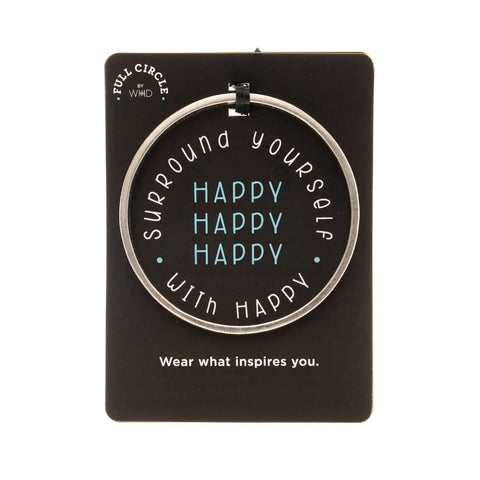 Full Circle Silver Cuff Bracelet – Inspirational Positive Message Bangle | Whitney Howard Designs Whitney Howard Designs  Bangles