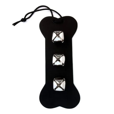 Full-Grain Leather Bone Bell Door Hanger – Pet Door Sign With Sleigh Bells | Made in USA Auburn Leathercrafters  item