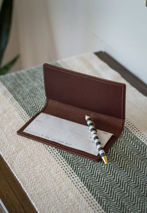 Full-Grain Leather Checkbook Cover – Handcrafted Organizer | Made in USA Urban Southern  Accessories