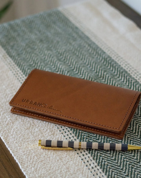 Full-Grain Leather Checkbook Cover – Handcrafted Organizer | Made in USA Urban Southern  Accessories