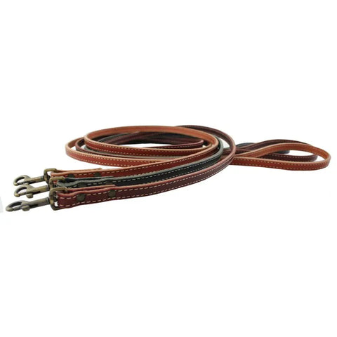 Full Grain Leather Dog Leash 6 Ft – Stitched Bridle Leather with Brass Hardware | Made in USA by Auburn Leathercrafters Auburn Leathercrafters  item