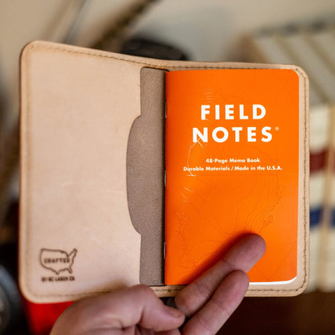 Full-Grain Leather Field Notes Cover – Durable Book Accessory – Made in USA with Timeless Design KC Laser Co 