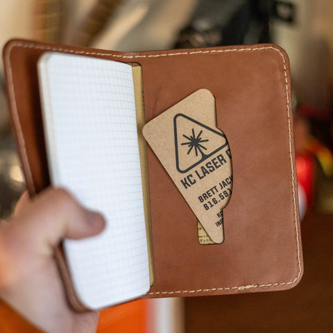 Full-Grain Leather Field Notes Cover – Durable Book Accessory – Made in USA with Timeless Design KC Laser Co 