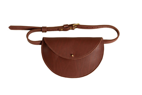 Full-Grain Leather Half-Moon Belt Bag – Handcrafted Fanny Pack | Made in USA Urban Southern  Bags