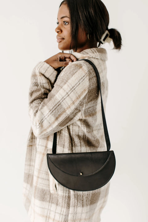 Full-Grain Leather Half-Moon Belt Bag – Handcrafted Fanny Pack | Made in USA Urban Southern  Bags