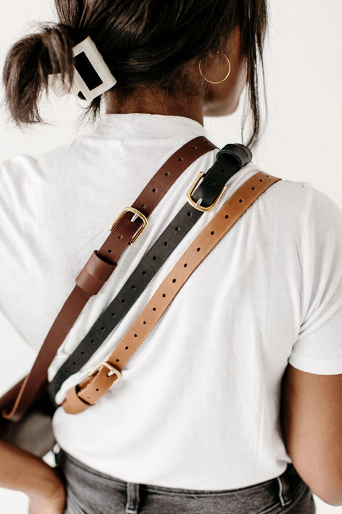 Full-Grain Leather Half-Moon Belt Bag – Handcrafted Fanny Pack | Made in USA Urban Southern  Bags