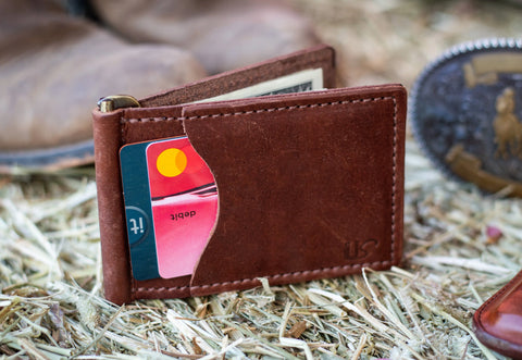 Full-Grain Leather Money Clip Bifold Wallet – Minimalist Men’s Wallet | Made in USA Urban Southern  Wallets