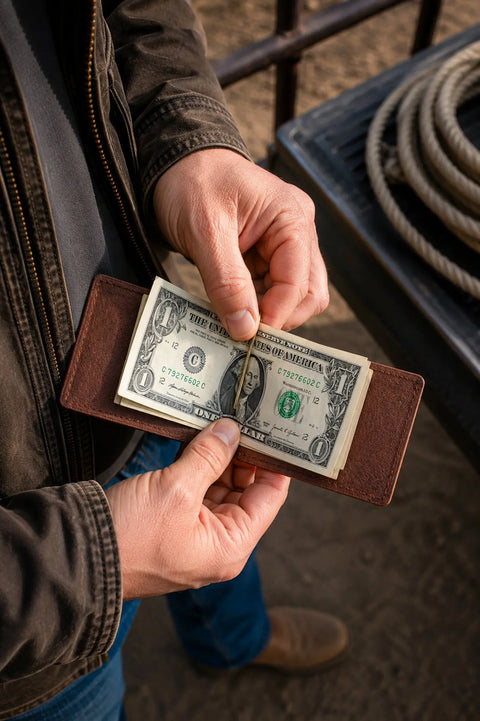 Full-Grain Leather Money Clip Bifold Wallet – Minimalist Men’s Wallet | Made in USA Urban Southern  Wallets