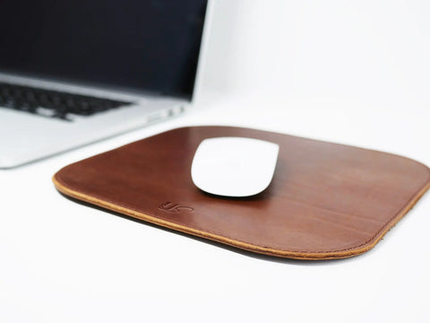 Full Grain Leather Mouse Pad 9.5 Inch – Handcrafted USA Desk Mat Urban Southern  Accessories