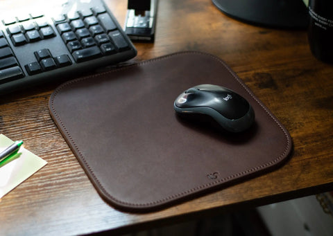 Full Grain Leather Mouse Pad 9.5 Inch – Handcrafted USA Desk Mat Urban Southern  Accessories