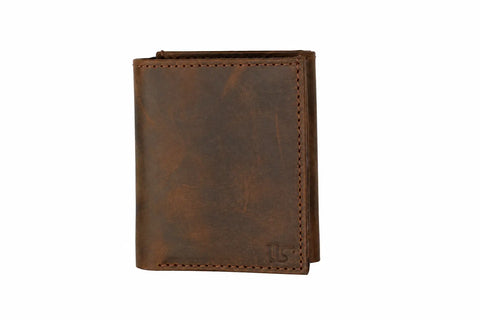 Full-Grain Leather Trifold Wallet – Compact Durable Design | Handmade in USA American Craftsmanship Urban Southern  Wallets