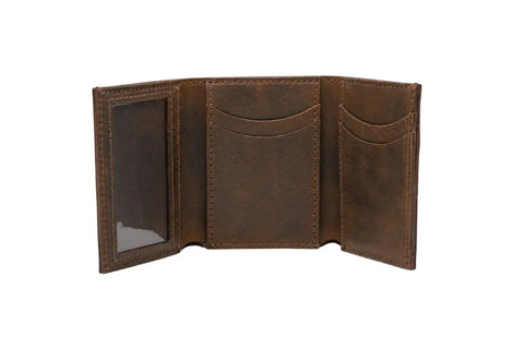 Full-Grain Leather Trifold Wallet – Compact Durable Design | Handmade in USA American Craftsmanship Urban Southern  Wallets