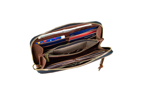 Full-Grain Leather Zipper Wallet – Handcrafted Organizer Accessory | Made in USA Urban Southern  Wallets