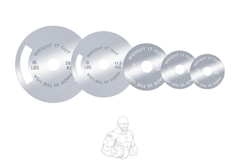 Calibrated Solid Steel Weight Plate Set – 175LB Precision Gym Plates | Made in USA Weight It Out 