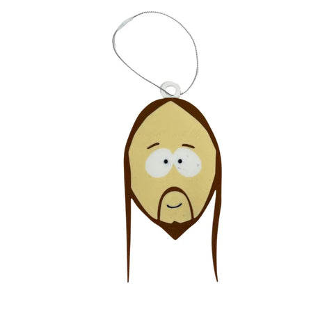 Chatelet Manufacturing’s Funny Gag Gift Christmas Ornament is a cartoon-style flat decoration with long brown hair, mustache, and beard—a quirky holiday accent and perfect Dirty Santa gift. Made in the USA with a silver hanging loop.