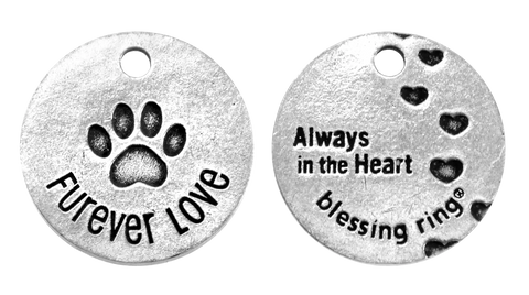 Furever Love Paw Print Blessing Ring Charm – Handcrafted Recycled Pewter | Made in USA Accessory Gift Whitney Howard Designs  Blessing Ring