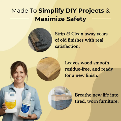 Furniture Stripper Kit – Safe Low Odor Formula | Made in USA GreenEZ®  Hobbies & Creative Arts
