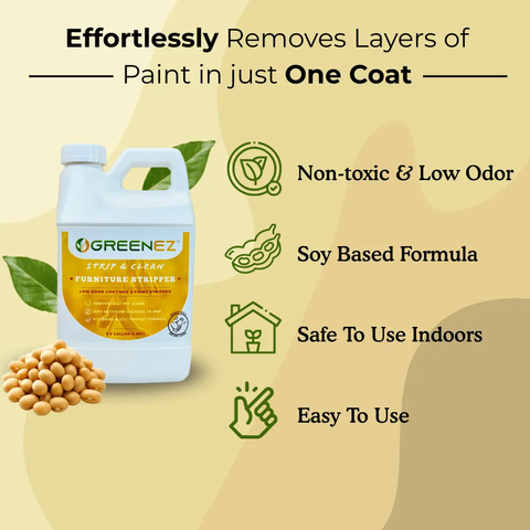 Furniture Stripper Kit – Safe Low Odor Formula | Made in USA GreenEZ®  Hobbies & Creative Arts
