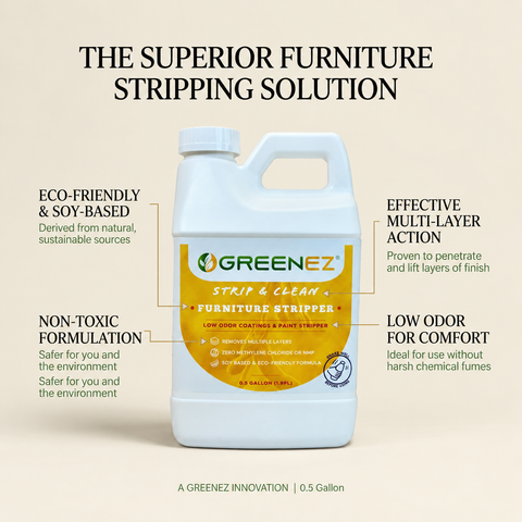 Furniture Stripper Kit – Safe Low Odor Formula | Made in USA GreenEZ®  Hobbies & Creative Arts