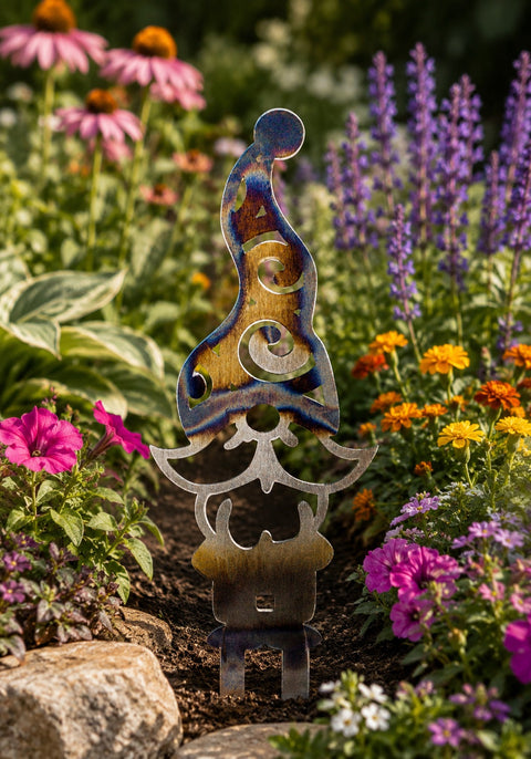 Garden Guardian Gnome – Whimsical Outdoor Statue | Handmade in USA Knights Home Decor  item