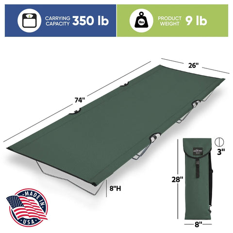 GO-KOT® Original Lightweight Camping Cot – Durable Frame – Made in USA Outdoor Bed GO-KOT®  Camping Gear
