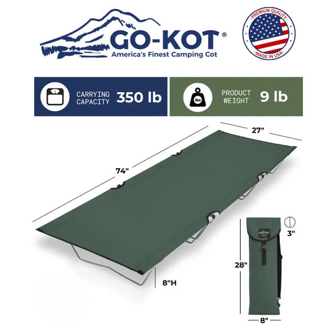 GO-KOT®: The Original American-Made Camping Cot GO-KOT®  Camping Gear