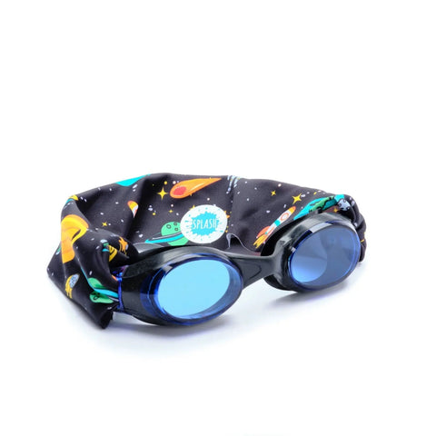 Galactic Explorer Swim Goggles – Tangle-Free Strap With Outer Space Print – Anti-Fog Lenses | Assembled In USA Splash Place  Swim Goggles