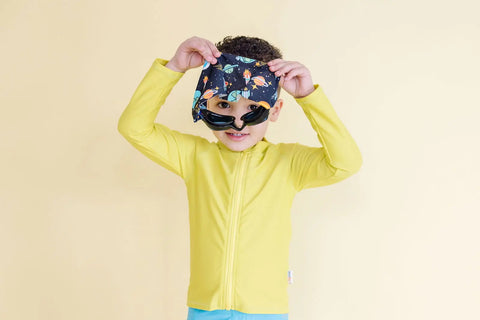 Galactic Explorer Swim Goggles – Tangle-Free Strap With Outer Space Print – Anti-Fog Lenses | Assembled In USA Splash Place  Swim Goggles