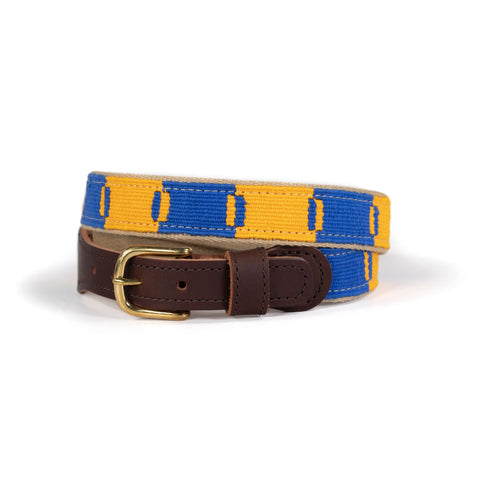 Game Day Cotton and Leather Belt – Handwoven Pattern – Durable Brass Buckle | Made in USA Auburn Leathercrafters  item