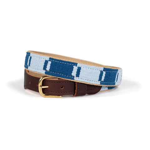 Game Day Cotton and Leather Belt – Handwoven Pattern – Durable Brass Buckle | Made in USA Auburn Leathercrafters  item
